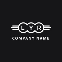 LYR  letter logo design on black background. LYR   creative initials letter logo concept. LYR  letter design.
