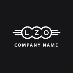 LZO  letter logo design on black background. LZO   creative initials letter logo concept. LZO  letter design.
