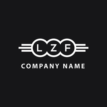 LZF  letter logo design on black background. LZF   creative initials letter logo concept. LZF  letter design.
