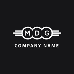 MDG letter logo design on black background. MDG  creative initials letter logo concept. MDG letter design.