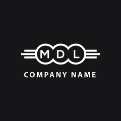 MDL letter logo design on black background. MDL  creative initials letter logo concept. MDL letter design.