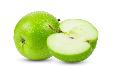  Fresh Green Apple Isolated On White Background