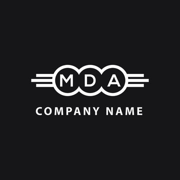 MDA letter logo design on black background. MDA  creative initials letter logo concept. MDA letter design.