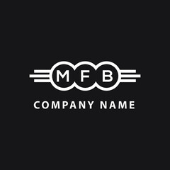 MFB letter logo design on black background. MFB  creative initials letter logo concept. MFB letter design.