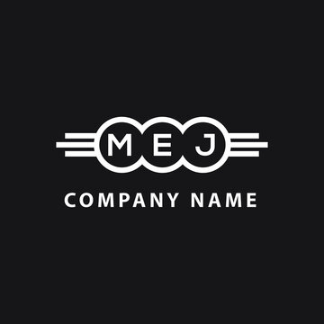 MEJ letter logo design on black background. MEJ  creative initials letter logo concept. MEJ letter design.