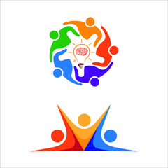 Team people logo concept