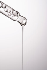 Pipette with serum, gel, oil or other cosmetic product.