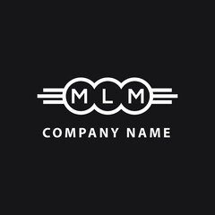 MLM letter logo design on black background. MLM  creative initials letter logo concept. MLM letter design.
