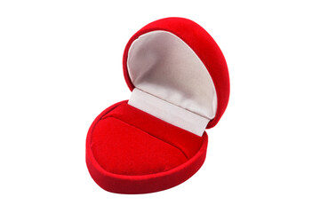 Ring box on white background