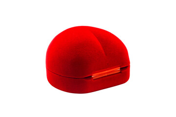 Ring box on white background