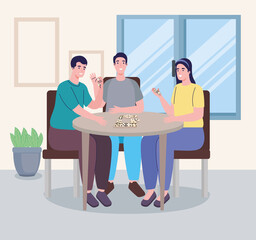 persons playing domino