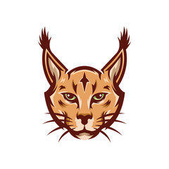 Caracal or Lynx Wild Cat Illustration