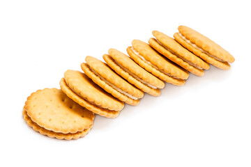 Cookies on a white background