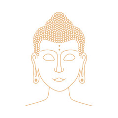 Obraz na płótnie Canvas golden buddha head