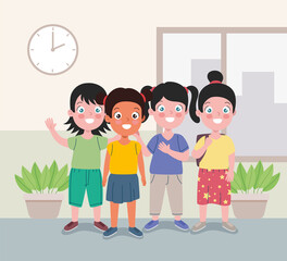 group of students kids