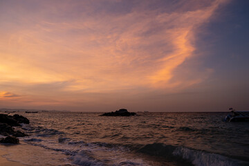 The sky after sunset, there was still light hitting the clouds