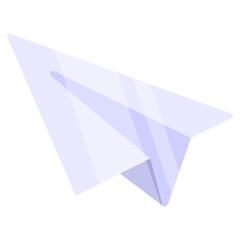 Editable design icon of paper plane