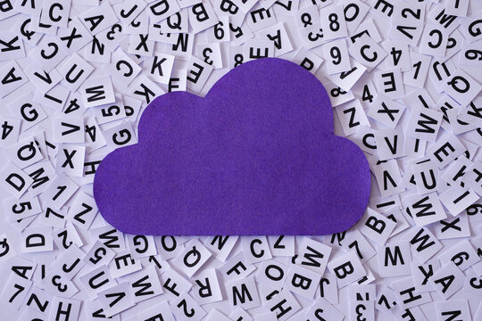 Cloud storage cyberspace protection hosting communication and minimal online database service concept on server.