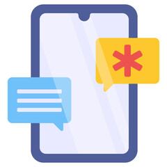 An icon design of medical chat