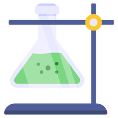 An editable design icon of chemical flask