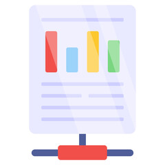 Fototapeta premium An icon design of business report