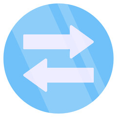 A perfect design icon of opposite direction arrows