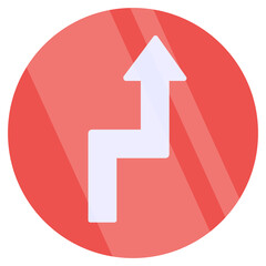 Modern style icon of spiral upward arrow

