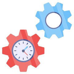 An icon design of time management