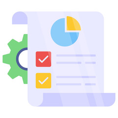 Business report management concept icon

