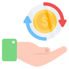 Modern design icon of money rotation