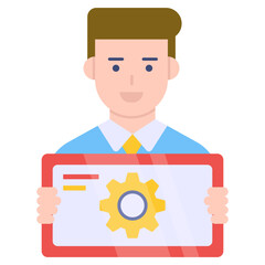 Modern design icon of manager