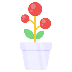 Beautiful design icon of flowerpot