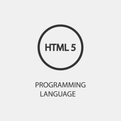 programing language vector icon illustration sign 