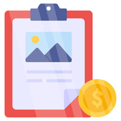 Modern design icon of paid content