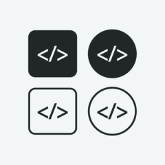 programing language vector icon illustration sign 