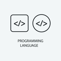 programing language vector icon illustration sign 