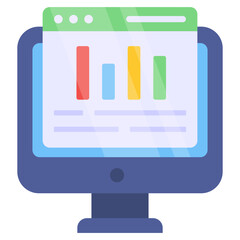Premium download icon of web statistics