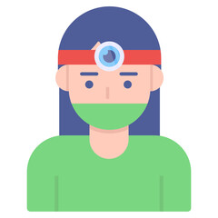 An icon design of female dentist
