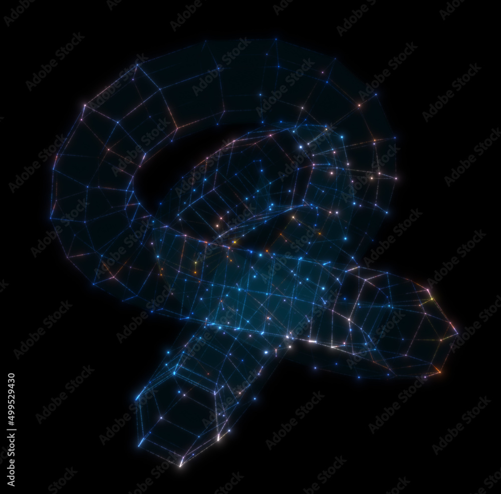 Aufkleber abstract technology background from lines and dots