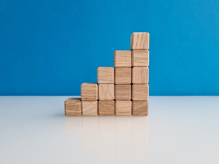 Shape and stacking of wooden blocks is like career development toy