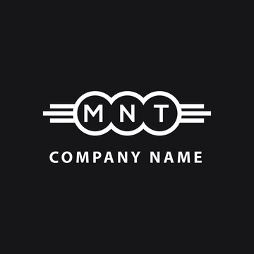 MNT letter logo design on black background. MNT  creative initials letter logo concept. MNT letter design.