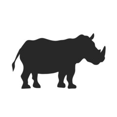 Obraz na płótnie Canvas rhino animal silhouette