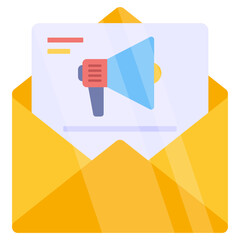 Editable design icon of mail marketing