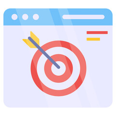 Editable design icon of online target