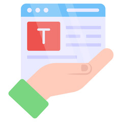 Modern design icon of online text writing