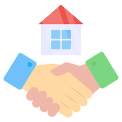 Fototapeta na wymiar Premium download icon of home deal