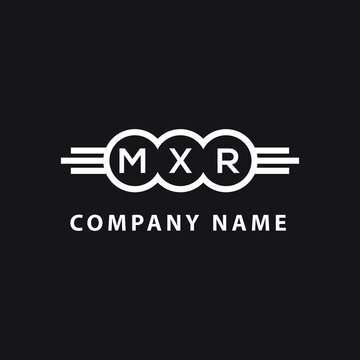 MXR letter logo design on black background. MXR  creative initials letter logo concept. MXR letter design.
