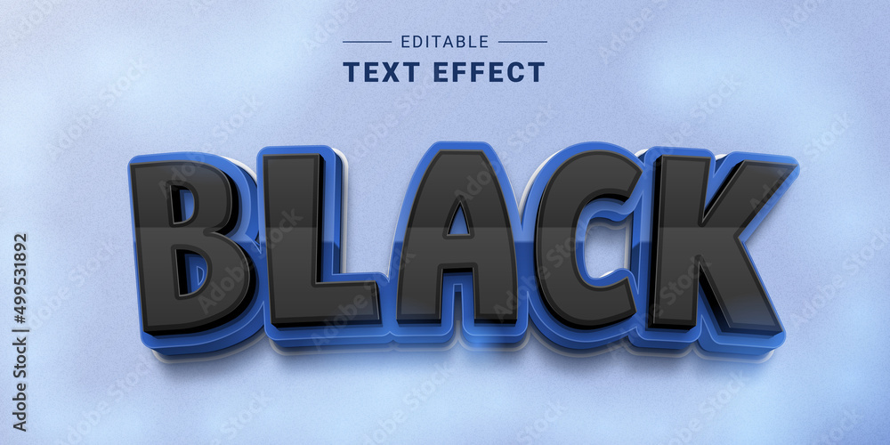 Poster Editable Text Effect Mockup. Vector Graphic Style