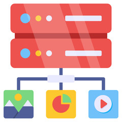 Obraz premium Vector design of server network