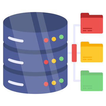 Database network icon, editable vector